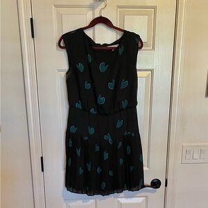 LOFT Abstract Hearts Printed Dress Sz 8